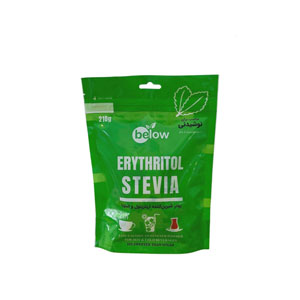 پودر شیرین کننده استویا اریتریول بیلو(مخصوص نوشیدنی) 210 گرم